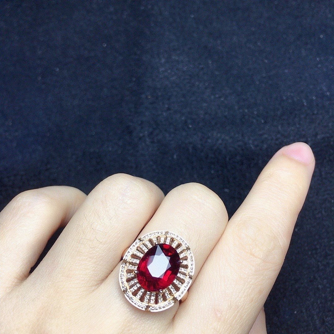 14k Gold 3.39 Ct Natural Tourmaline & Diamond Ring - 4