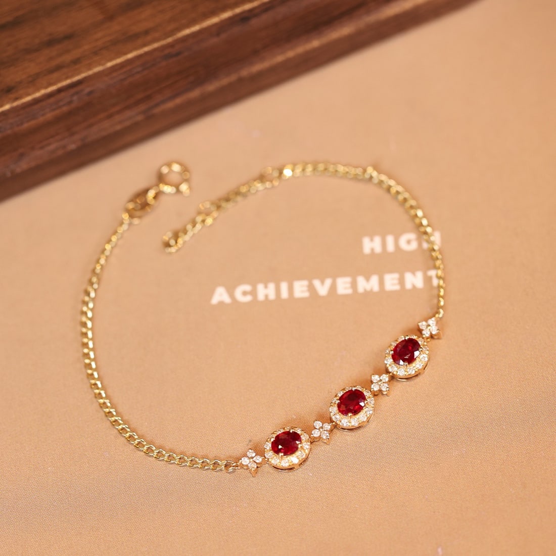 14k Gold 1.33 Ctw Natural Ruby & Diamond Bracelet - 7