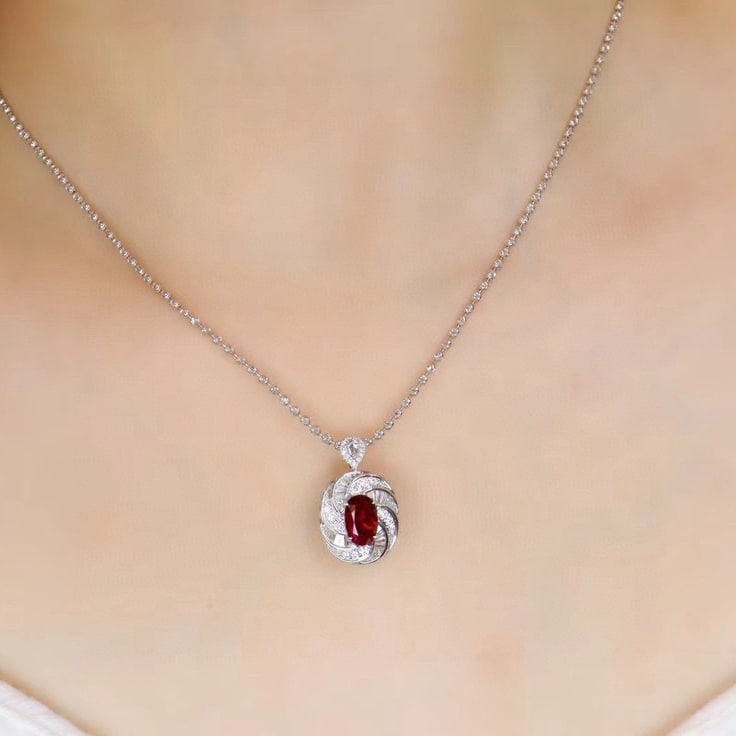 14k Gold 1.50 Ctw Natural Ruby & Diamond Ring/pendant( Without Chain ) - 5