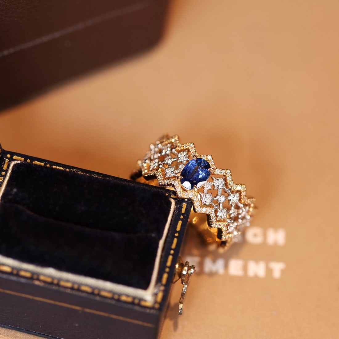 14k Gold 1.05 Ctw Natural Sapphire & Diamond Ring - 4