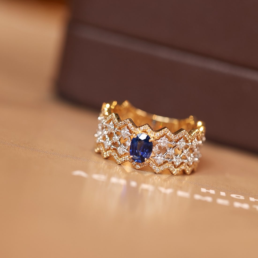 14k Gold 1.05 Ctw Natural Sapphire & Diamond Ring - 7