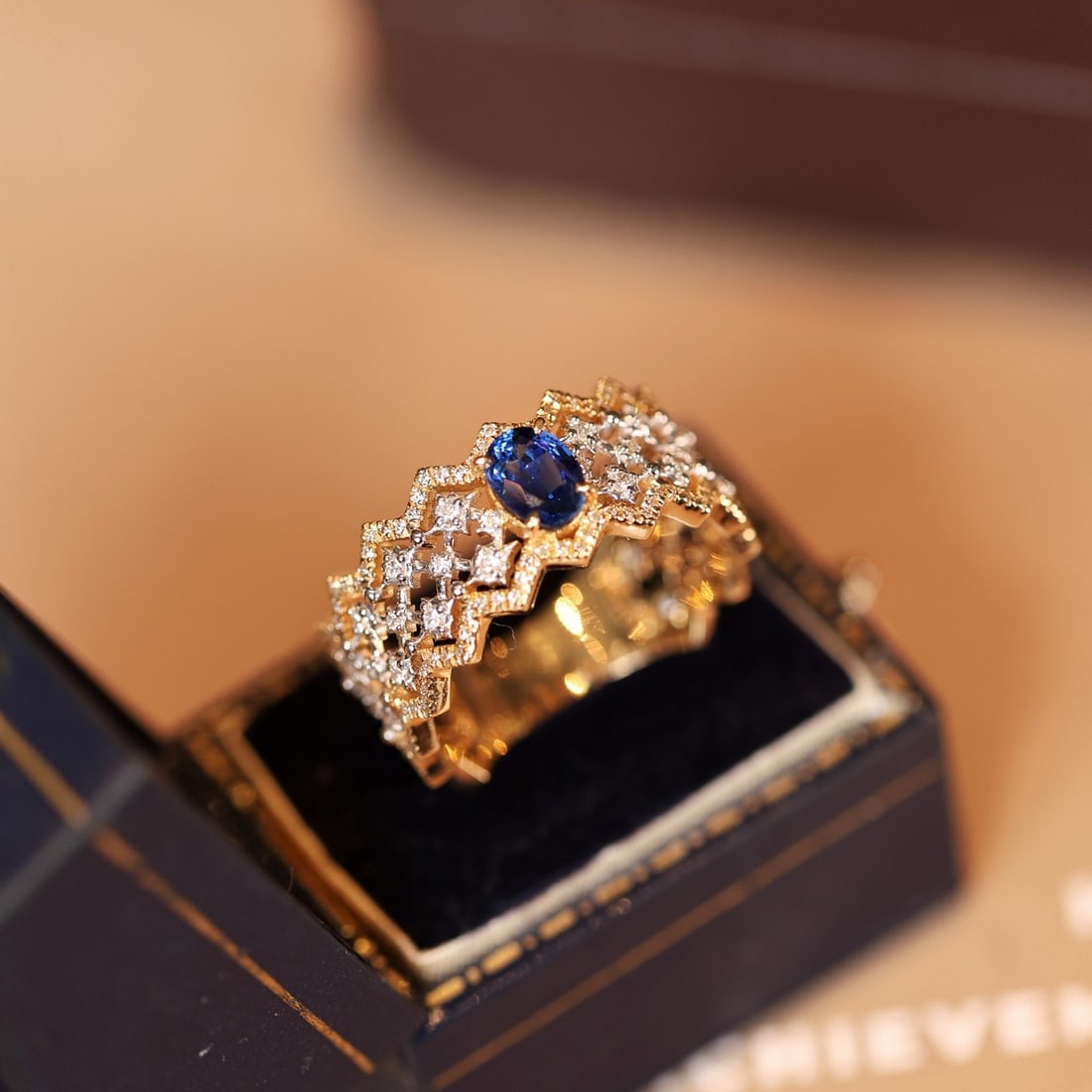 14k Gold 1.05 Ctw Natural Sapphire & Diamond Ring - 8