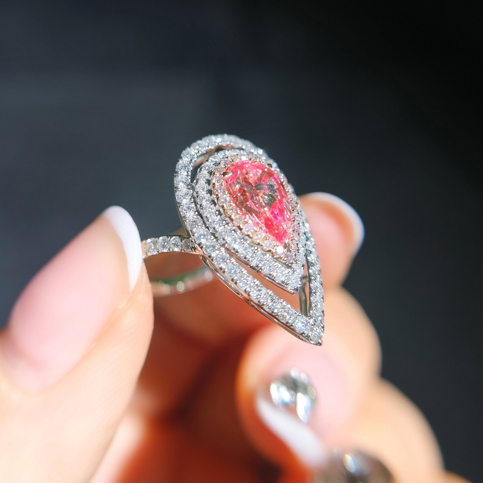 14k Gold 1.97 Ctw Natural Pink Diamond & Diamond Ring - 2