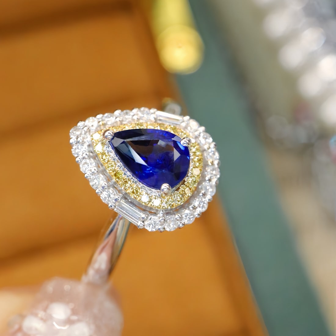 14k Gold 1.19 Ctw Natural Sapphire & Diamond Ring - 2