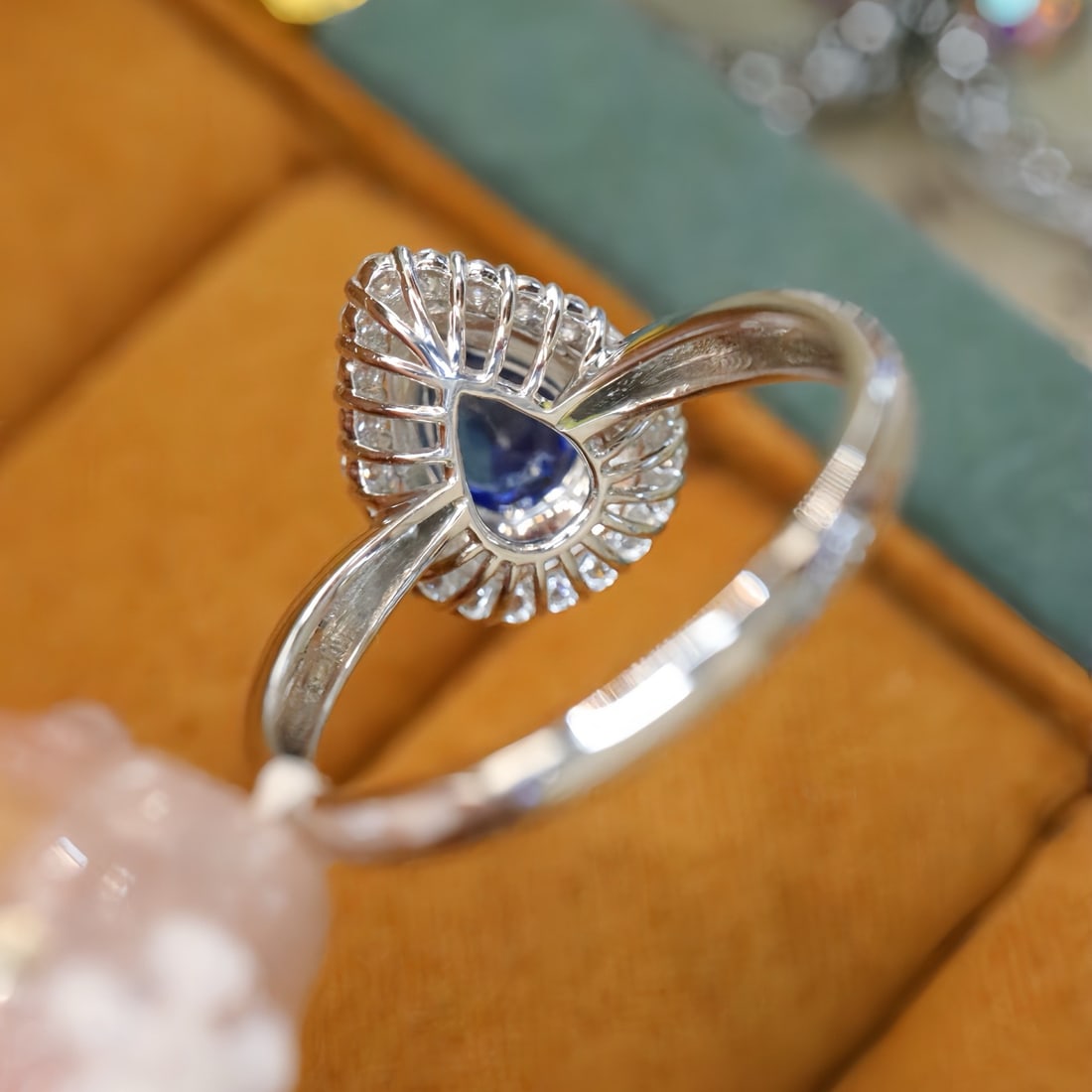 14k Gold 1.19 Ctw Natural Sapphire & Diamond Ring - 4