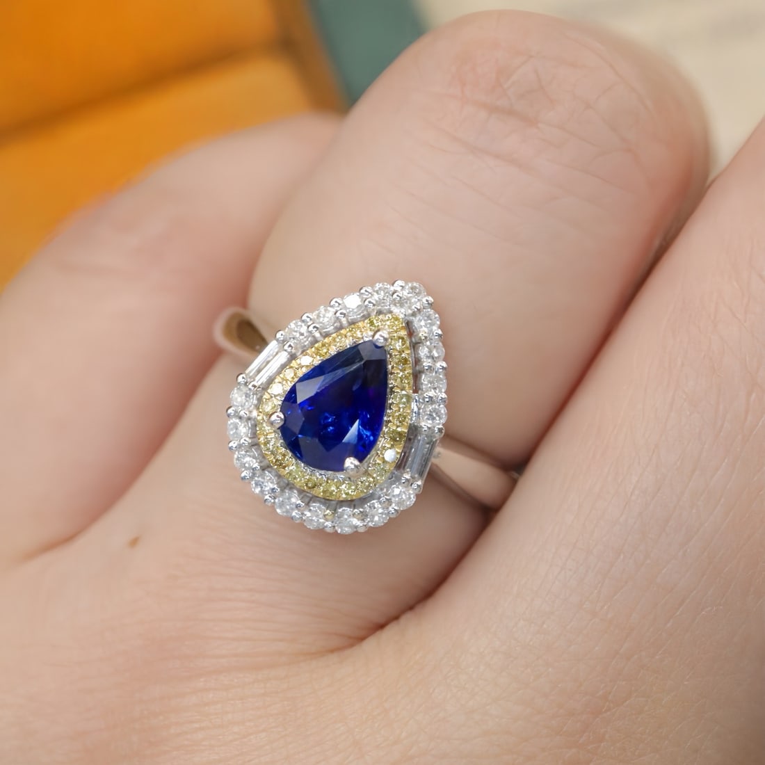 14k Gold 1.19 Ctw Natural Sapphire & Diamond Ring - 5