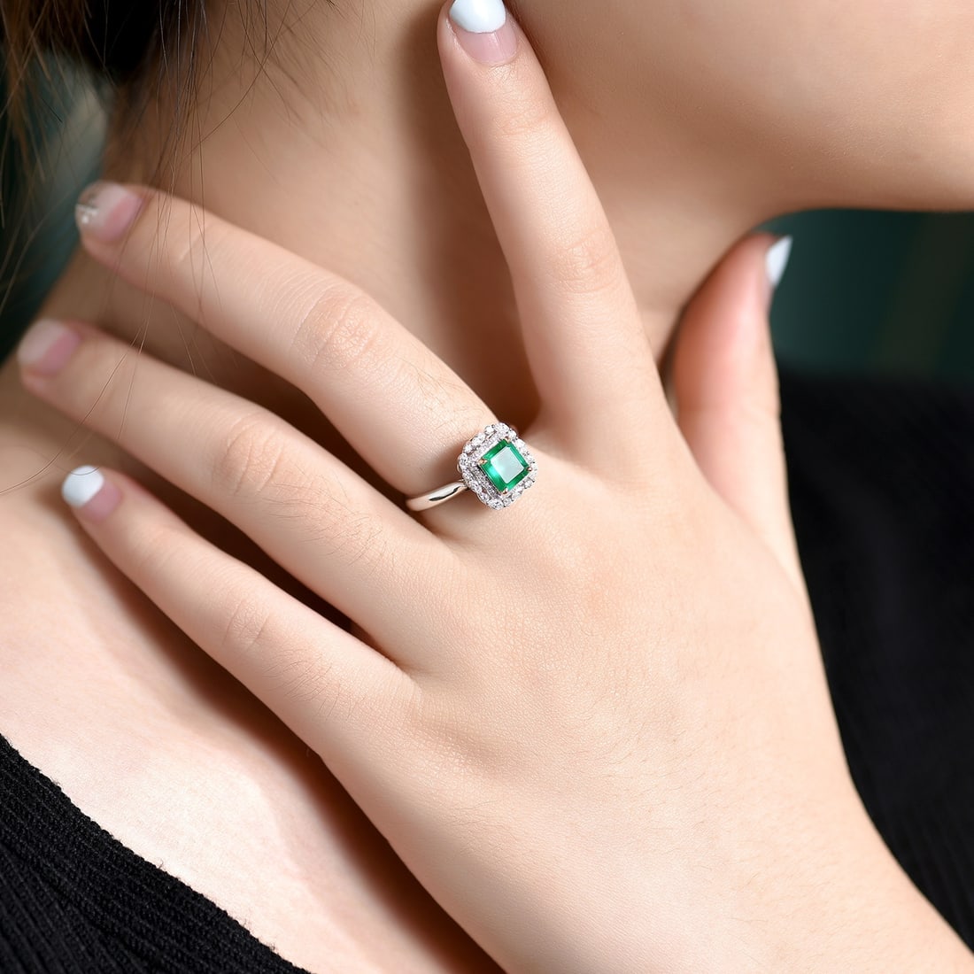 14k Gold 1.69 Ctw Natural Emerald & Diamond Ring/pendant( Without Chain ) - 6