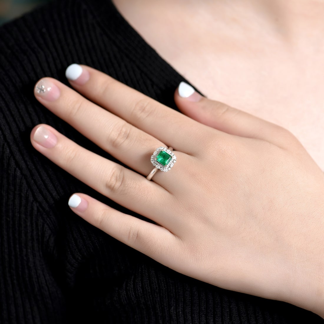 14k Gold 1.69 Ctw Natural Emerald & Diamond Ring/pendant( Without Chain ) - 8