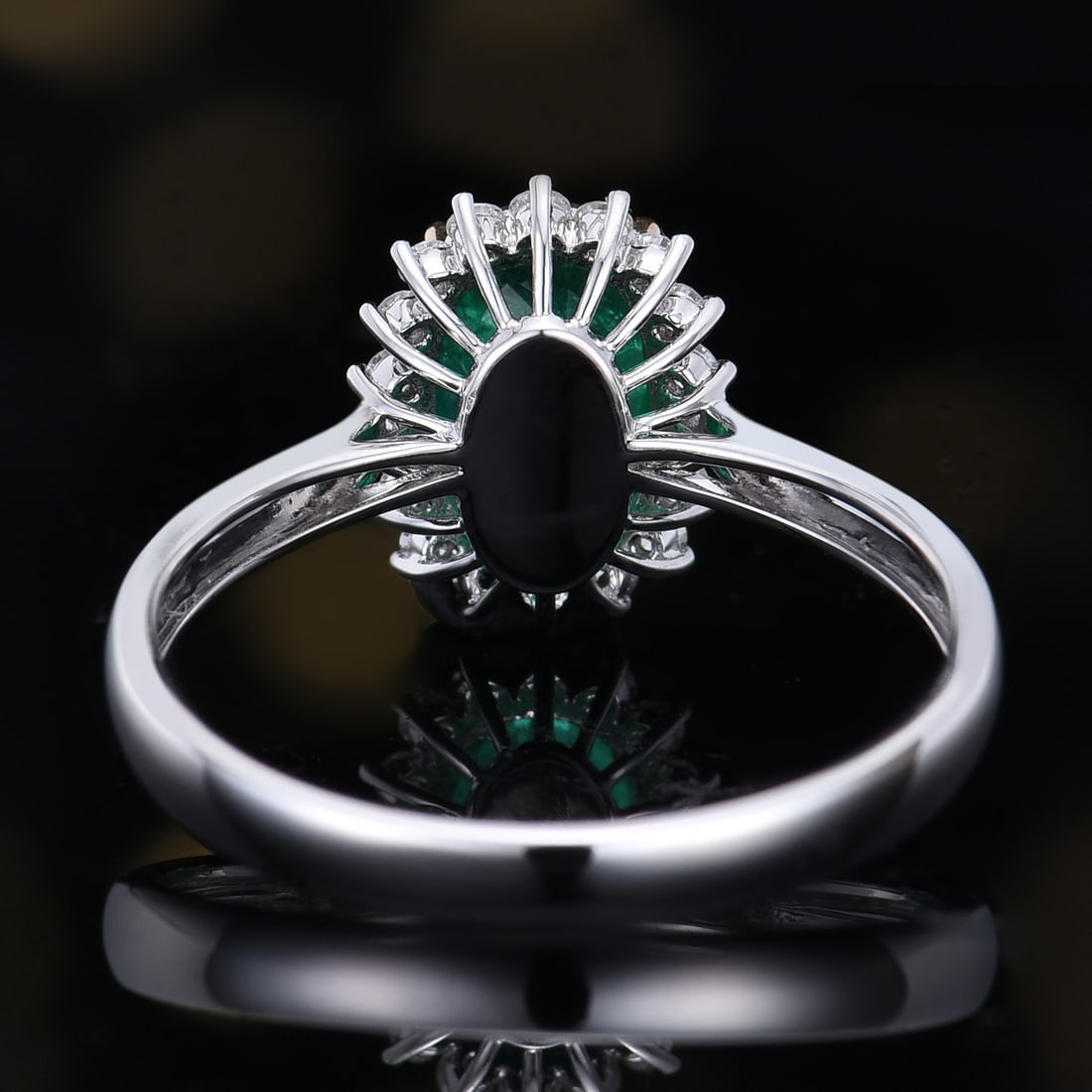 14k Gold 1.27 Ctw Natural Emerald & Diamond Ring - 4