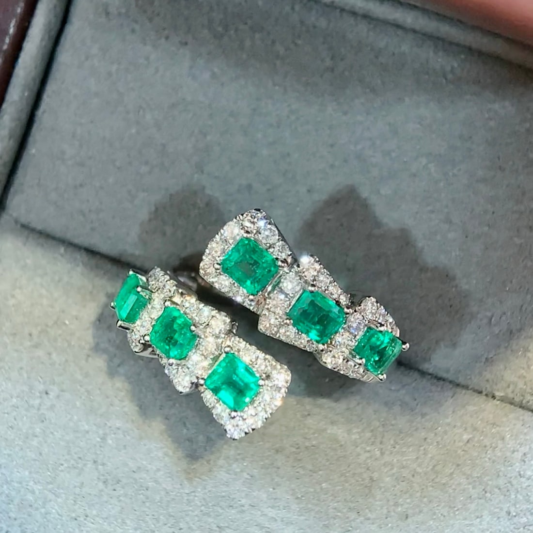 14k Gold 1.82 Ctw Natural Emerald & Diamond Ring - 2