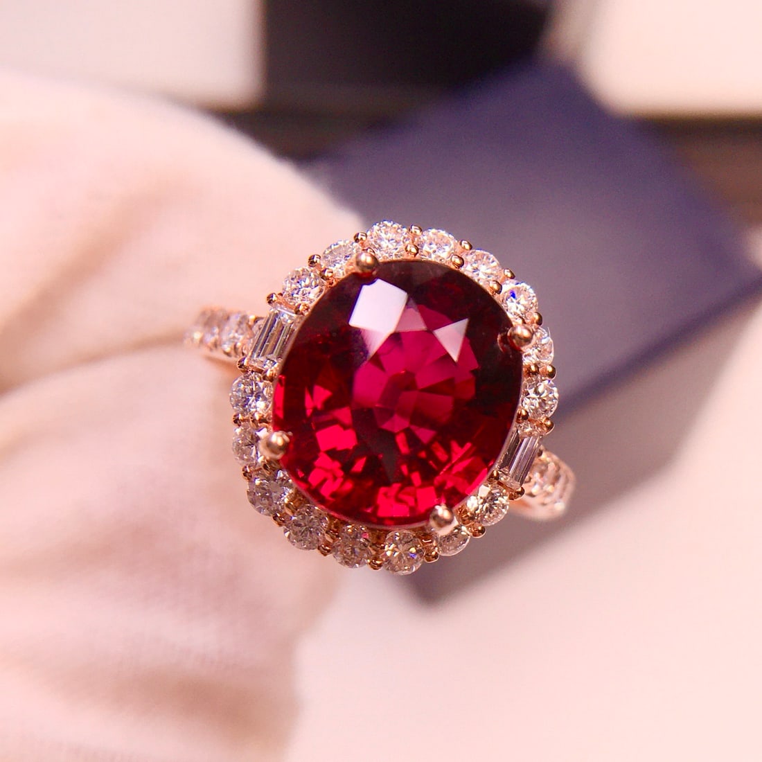 14k Gold 4.81 Ct Natural Tourmaline & Diamond Ring - 5