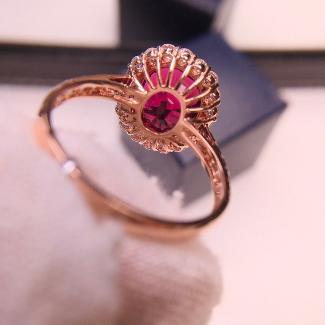 14k Gold 4.81 Ct Natural Tourmaline & Diamond Ring - 7