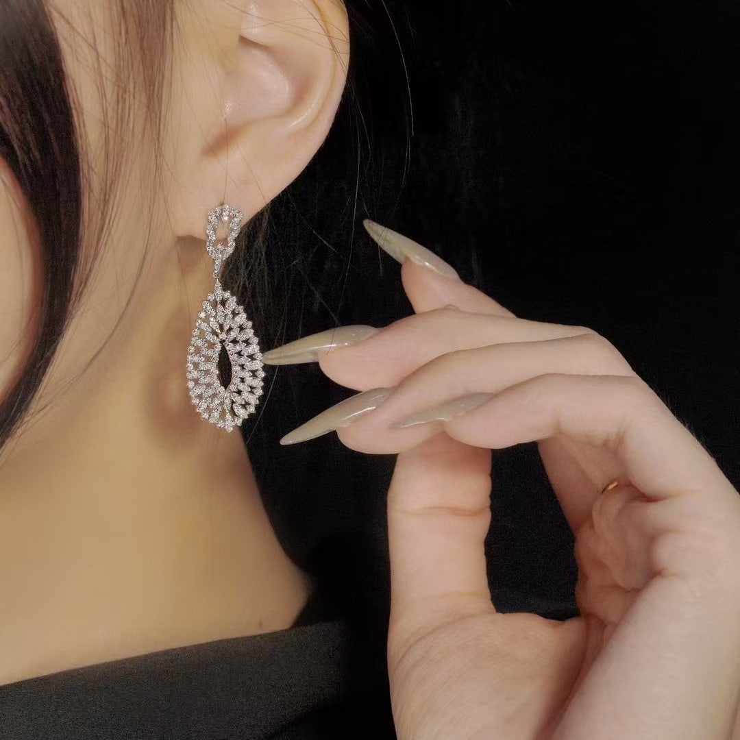 14k Gold 1.2 Ct Natural H Diamond Earrings - 6