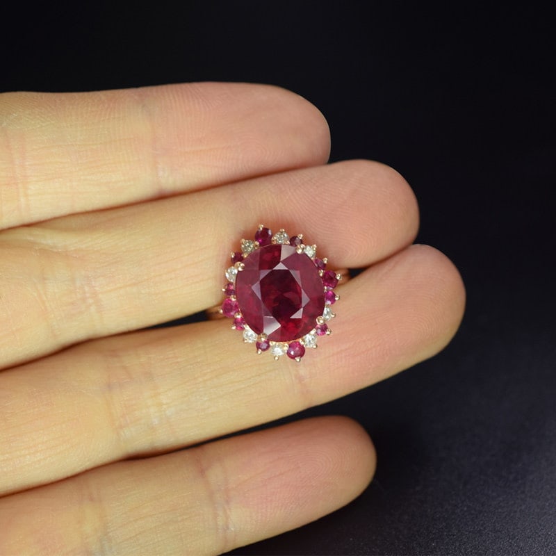 14k Gold 5.13 Ctw Natural Tourmaline & Diamond Ring - 4