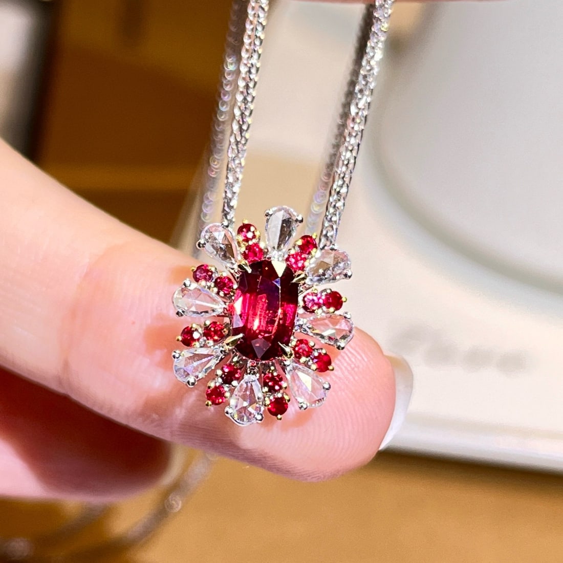 14k Gold 1.45 Ctw Natural Ruby & Diamond Ring/pendant( Without Chain ) - 6