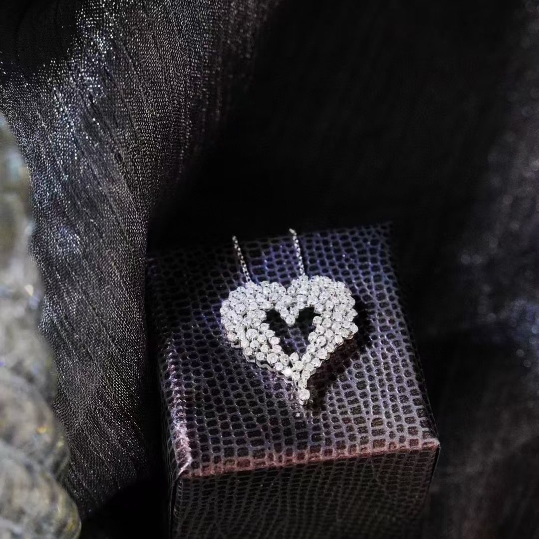 14k Gold 0.8 Ct Natural H Diamond Necklace - 3