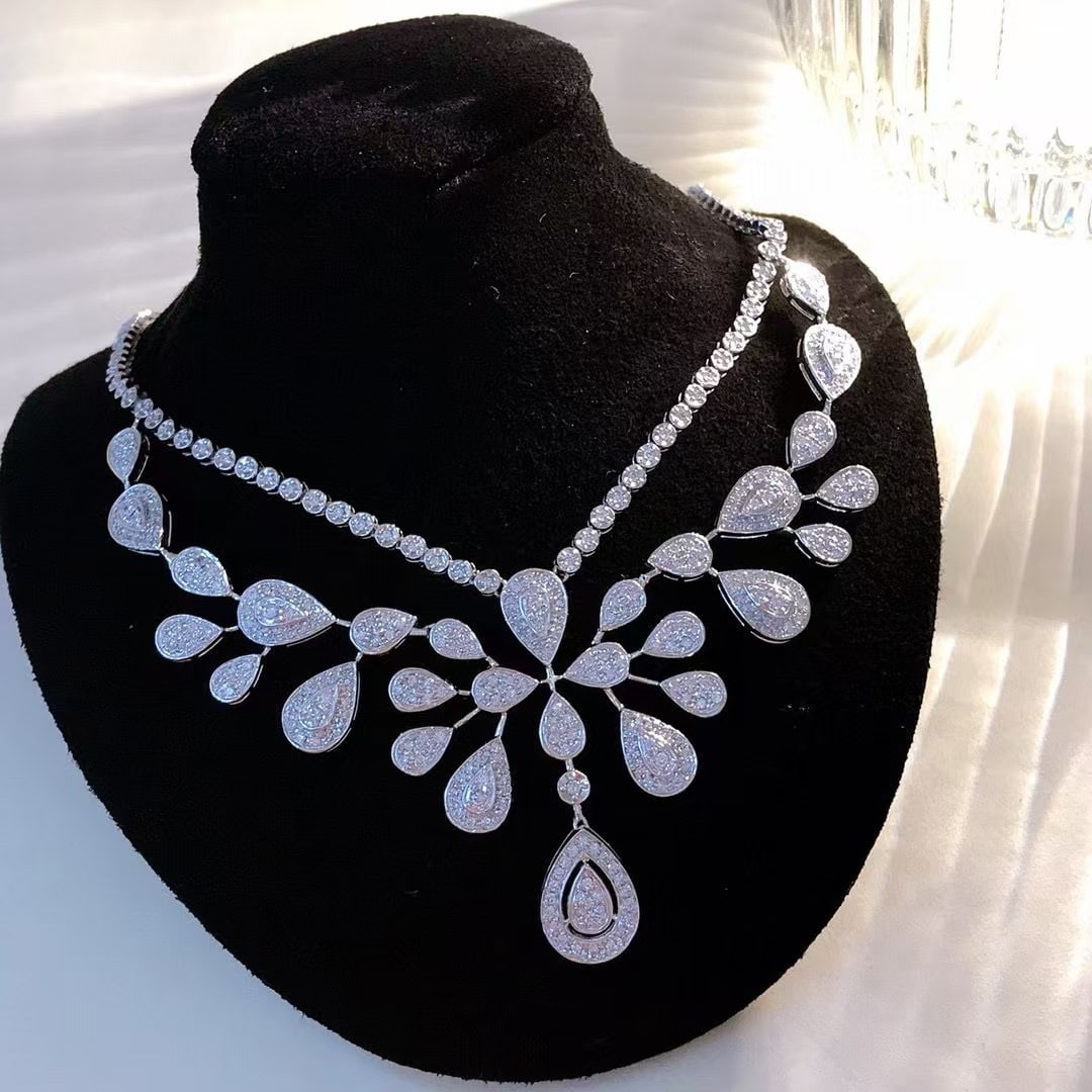 14k Gold 6.5 Ct Natural H Diamond Necklace (1 of 9)