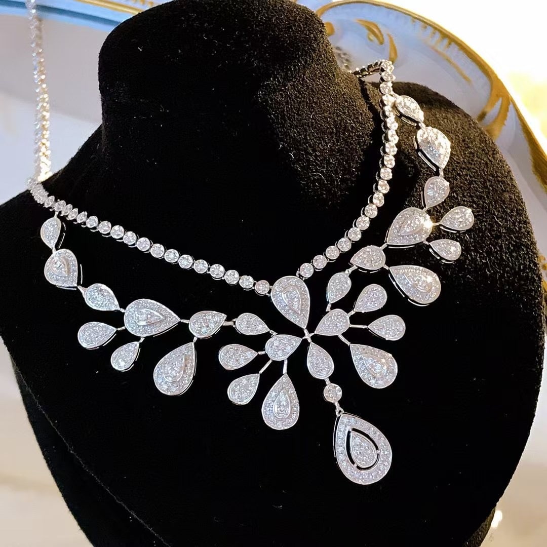 14k Gold 6.5 Ct Natural H Diamond Necklace - 8