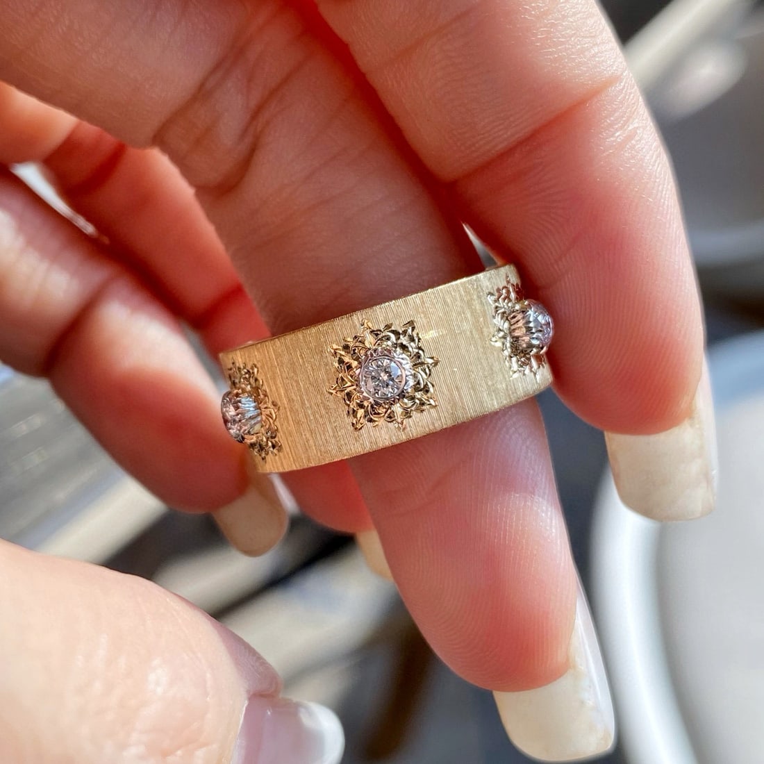 14k Gold 0.29 Ct Natural H Diamond Ring - 5