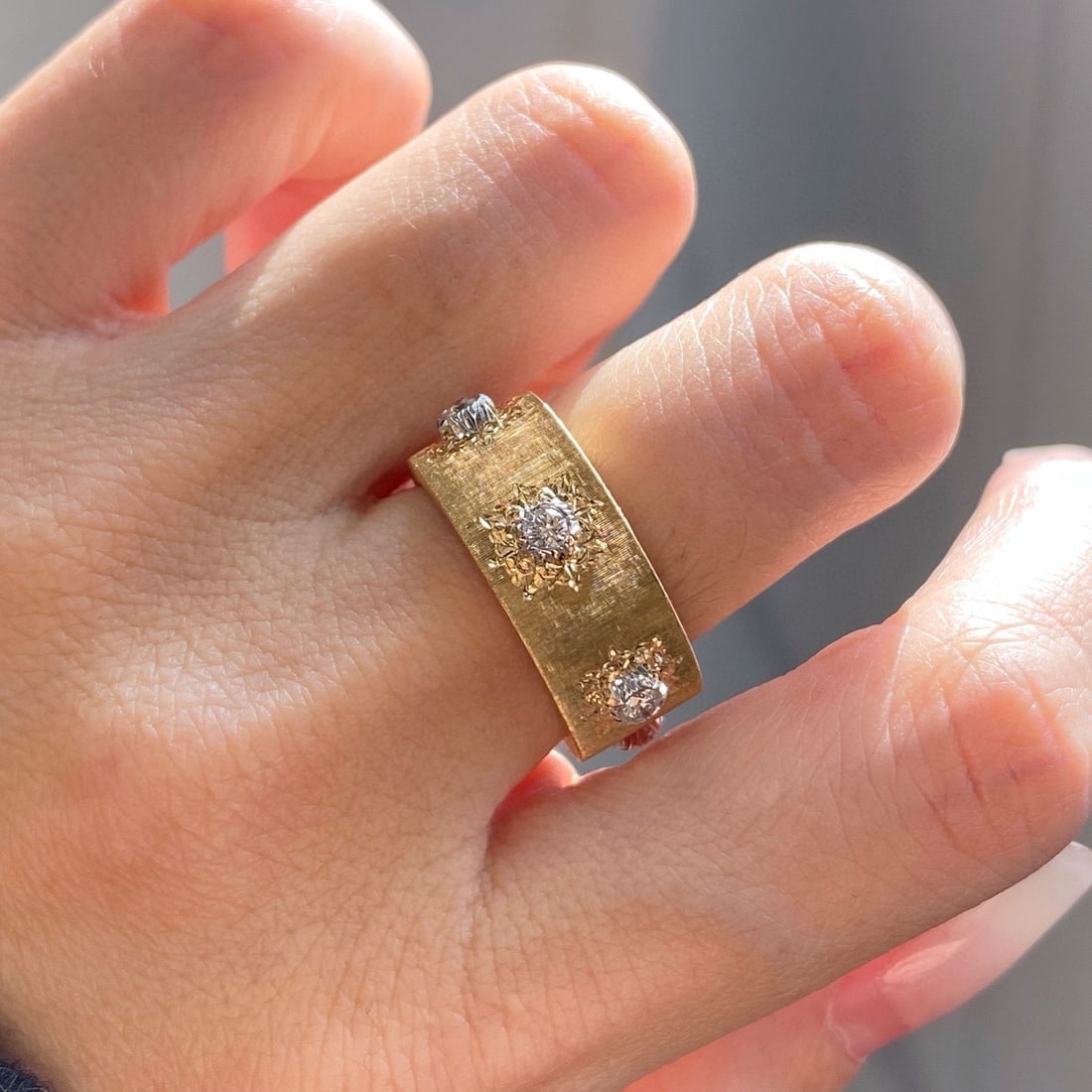 14k Gold 0.29 Ct Natural H Diamond Ring - 6