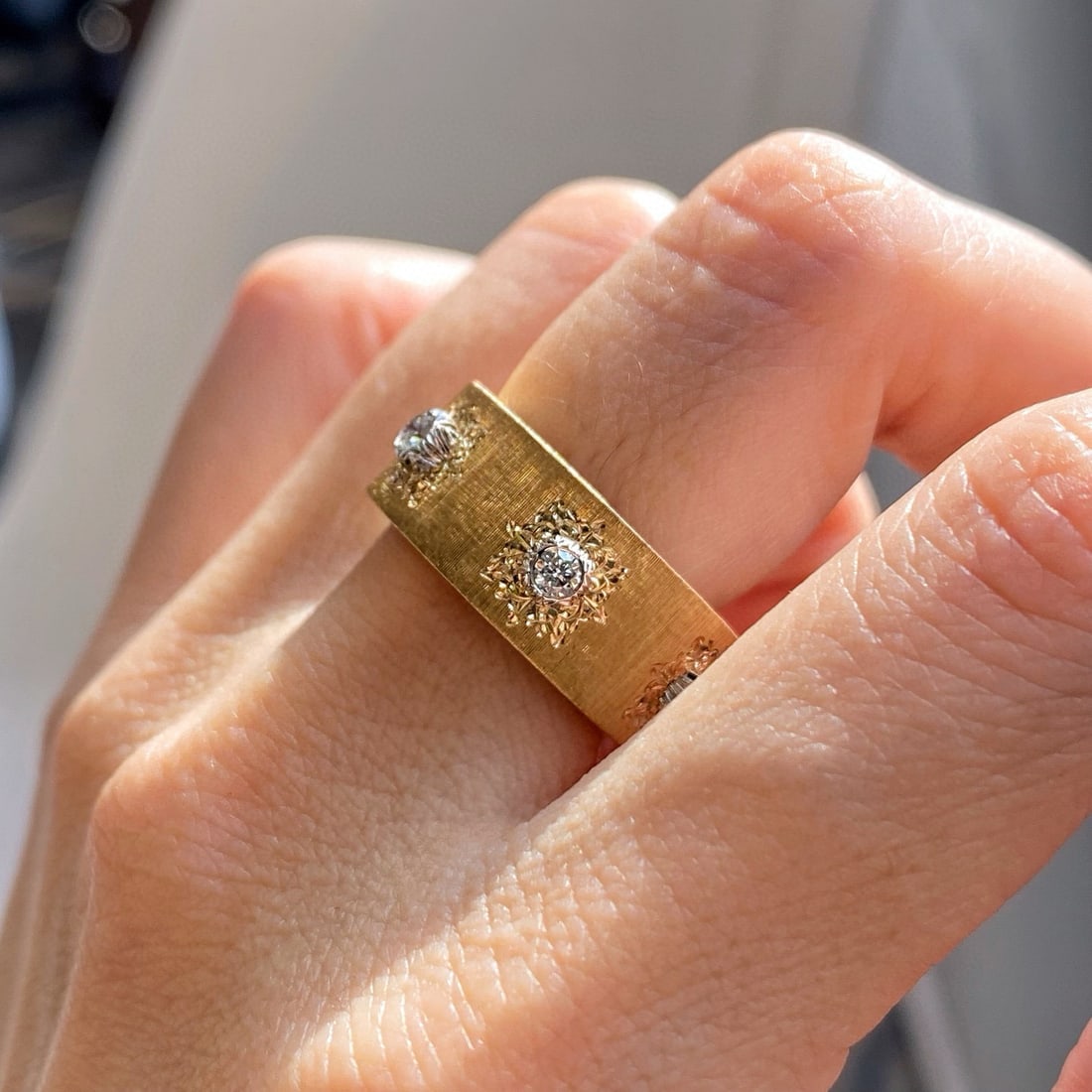 14k Gold 0.29 Ct Natural H Diamond Ring - 7