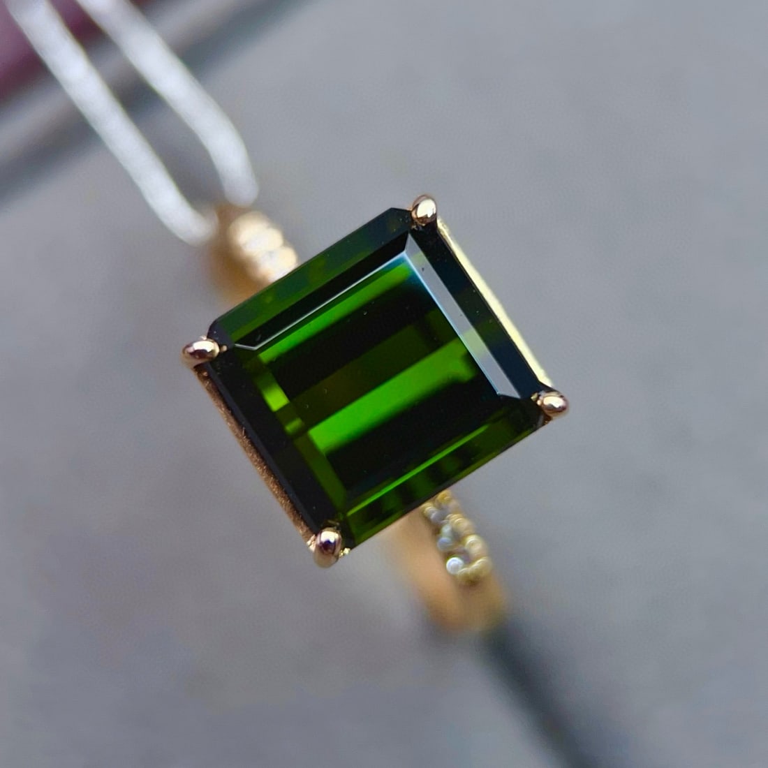 14k Gold 4.72 Ctw Natural Tourmaline & Diamond Ring - 5