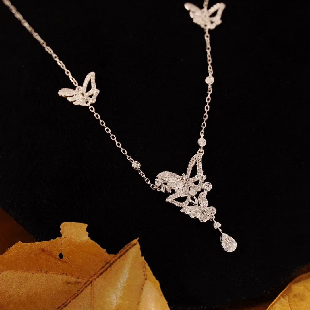 14k Gold 0.5 Ct Natural H Diamond Necklace - 5