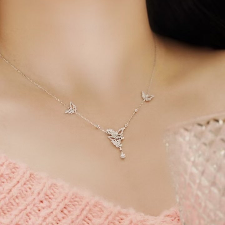 14k Gold 0.5 Ct Natural H Diamond Necklace - 7