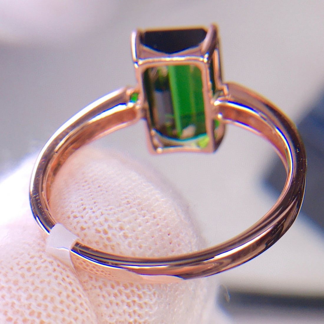 14k Gold 3.92 Ct Natural Tourmaline & Diamond Ring - 3