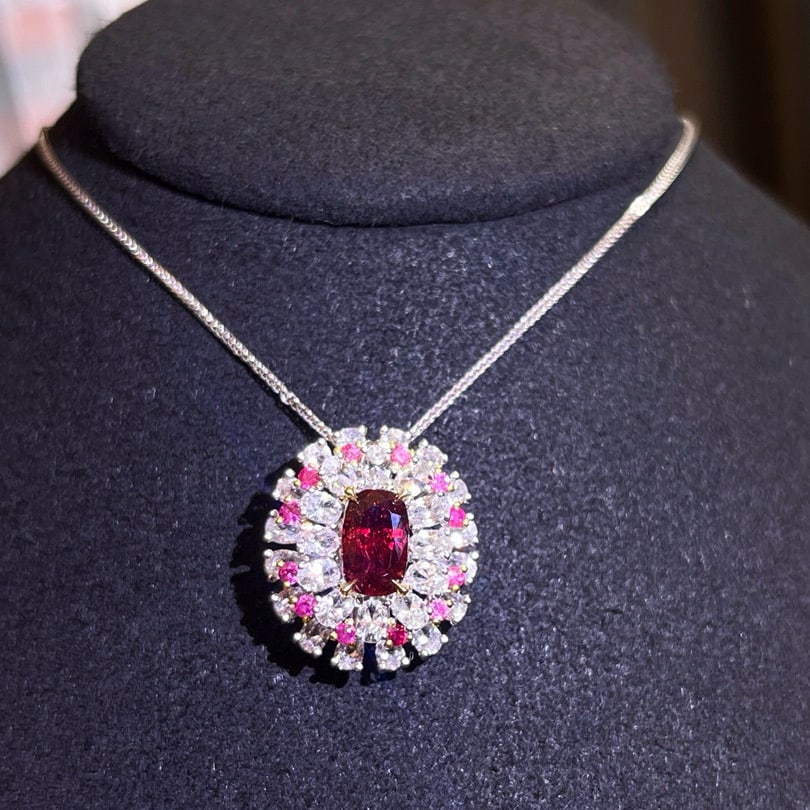 14k Gold 1.23 Ctw Natural Ruby & Diamond Ring/pendant( Without Chain ) - 5