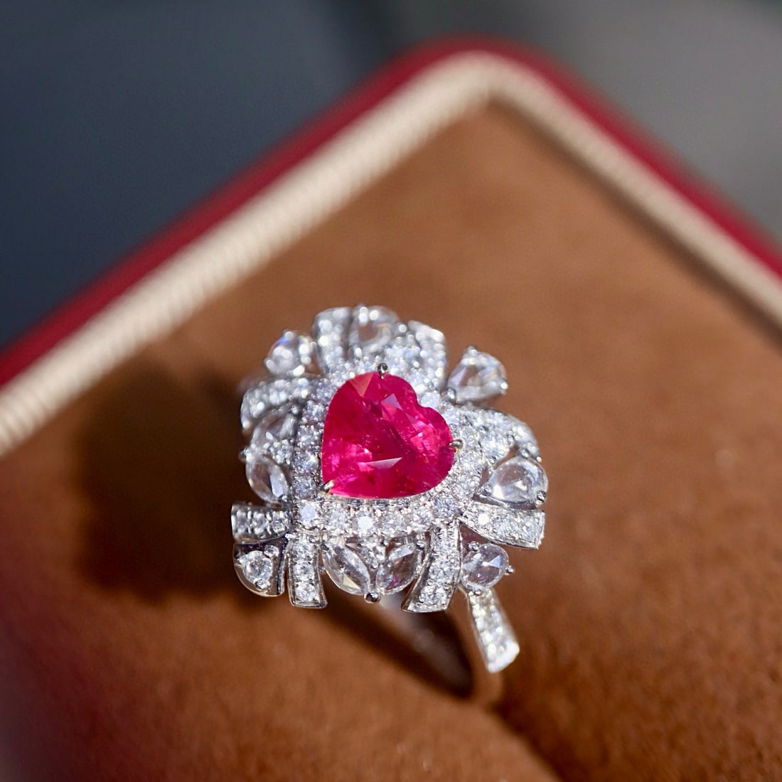 14k Gold 1.26 Ctw Natural Ruby & Diamond Ring - 9