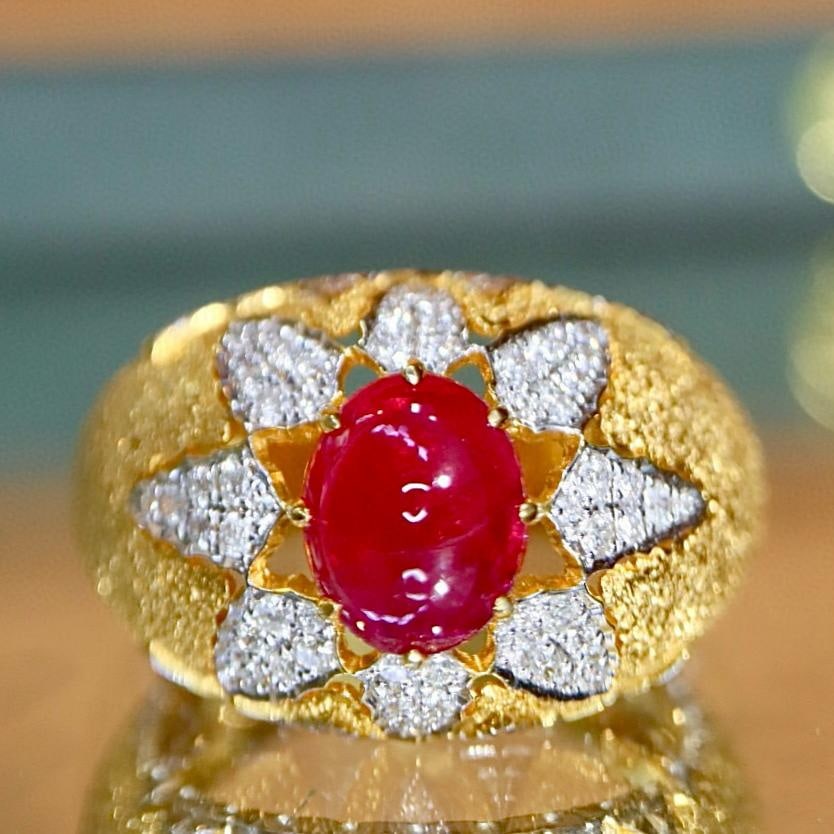 14k Gold 1.85 Ctw Natural Ruby & Diamond Ring (1 of 10)