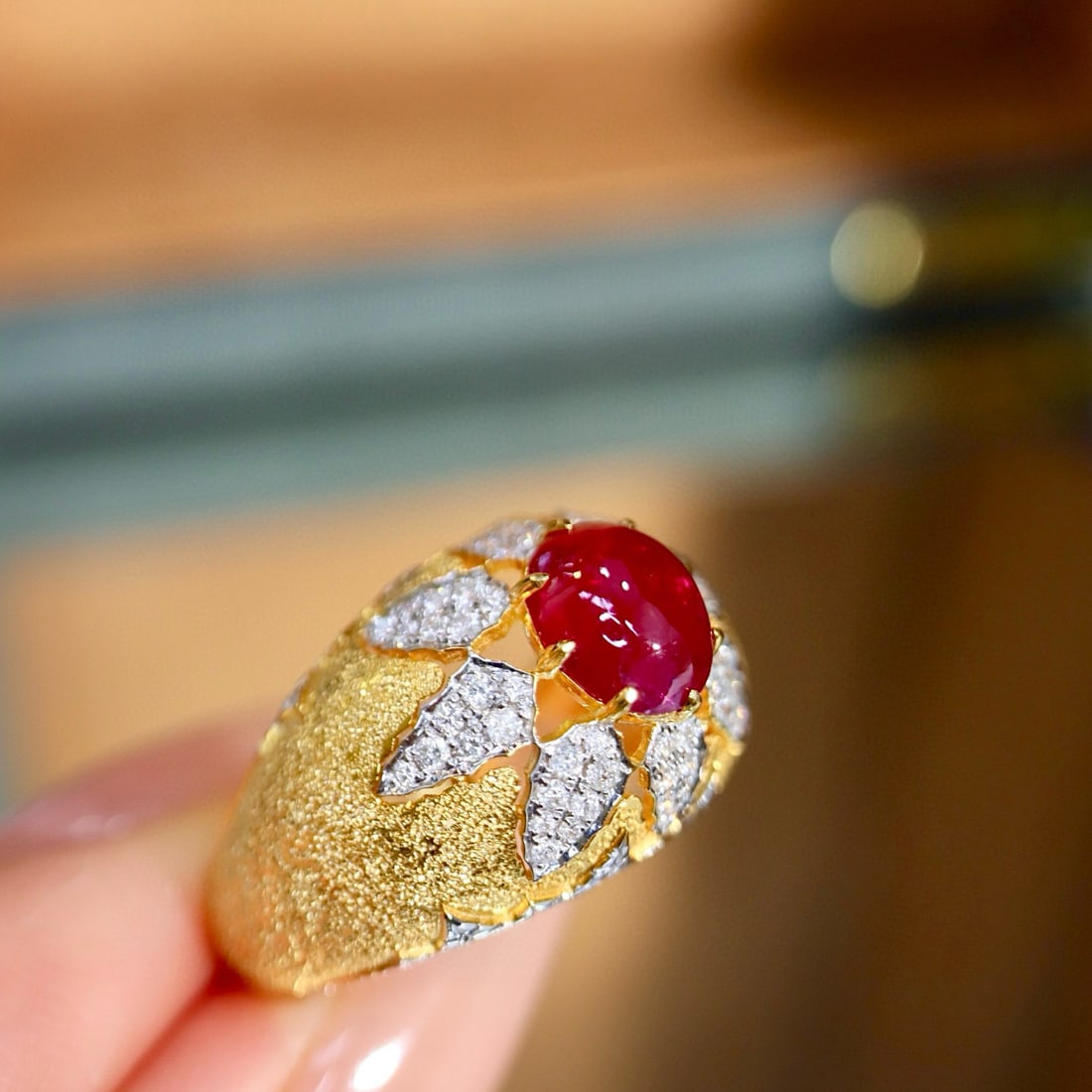 14k Gold 1.85 Ctw Natural Ruby & Diamond Ring - 8