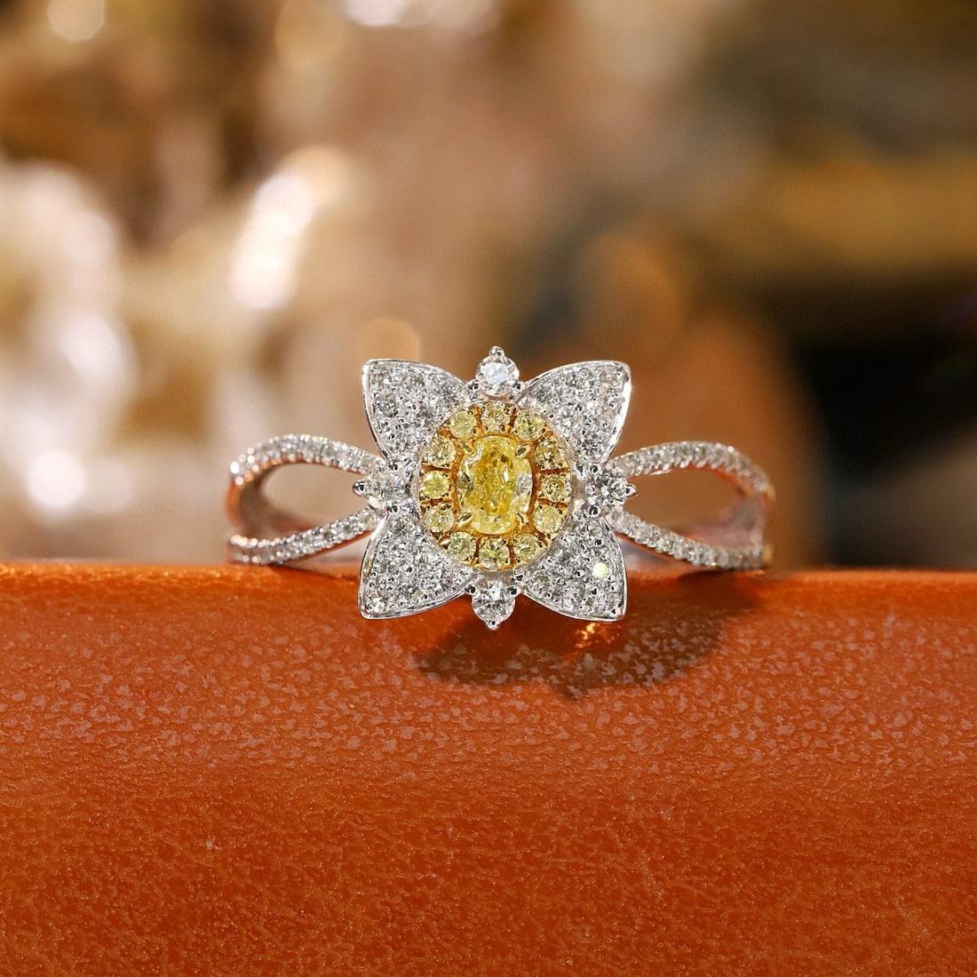 14k Gold 0.48 Ct Natural Color Diamond Ring: Ref:231143146 // gold content:14k gold // ring size:7. 25us // // main gemstone:diamond // shape:multiple // carat weight:0. 48ct // clarity grade:vs-si // color:color // treatment:natural // High