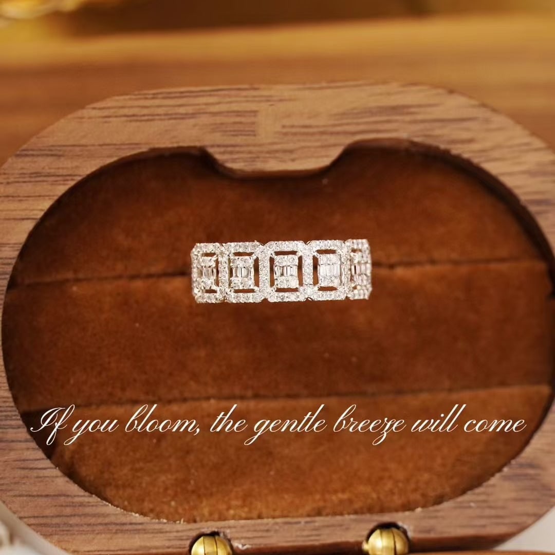 14k Gold 0.32 Ct Natural H Diamond Ring - 2