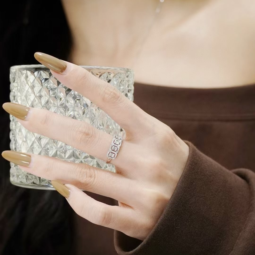 14k Gold 0.32 Ct Natural H Diamond Ring - 7