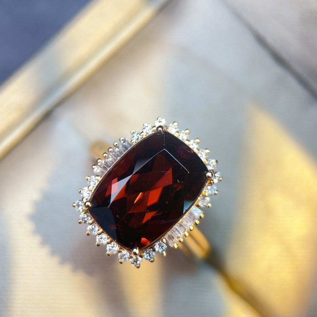 14k Gold 6.47 Ctw Natural Tourmaline & Diamond Ring - 4