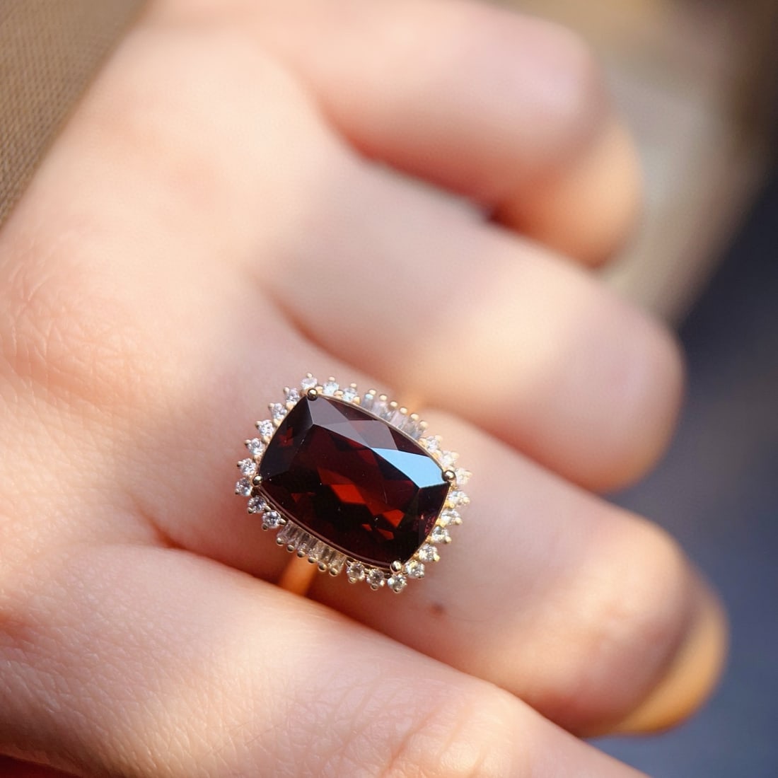 14k Gold 6.47 Ctw Natural Tourmaline & Diamond Ring - 7