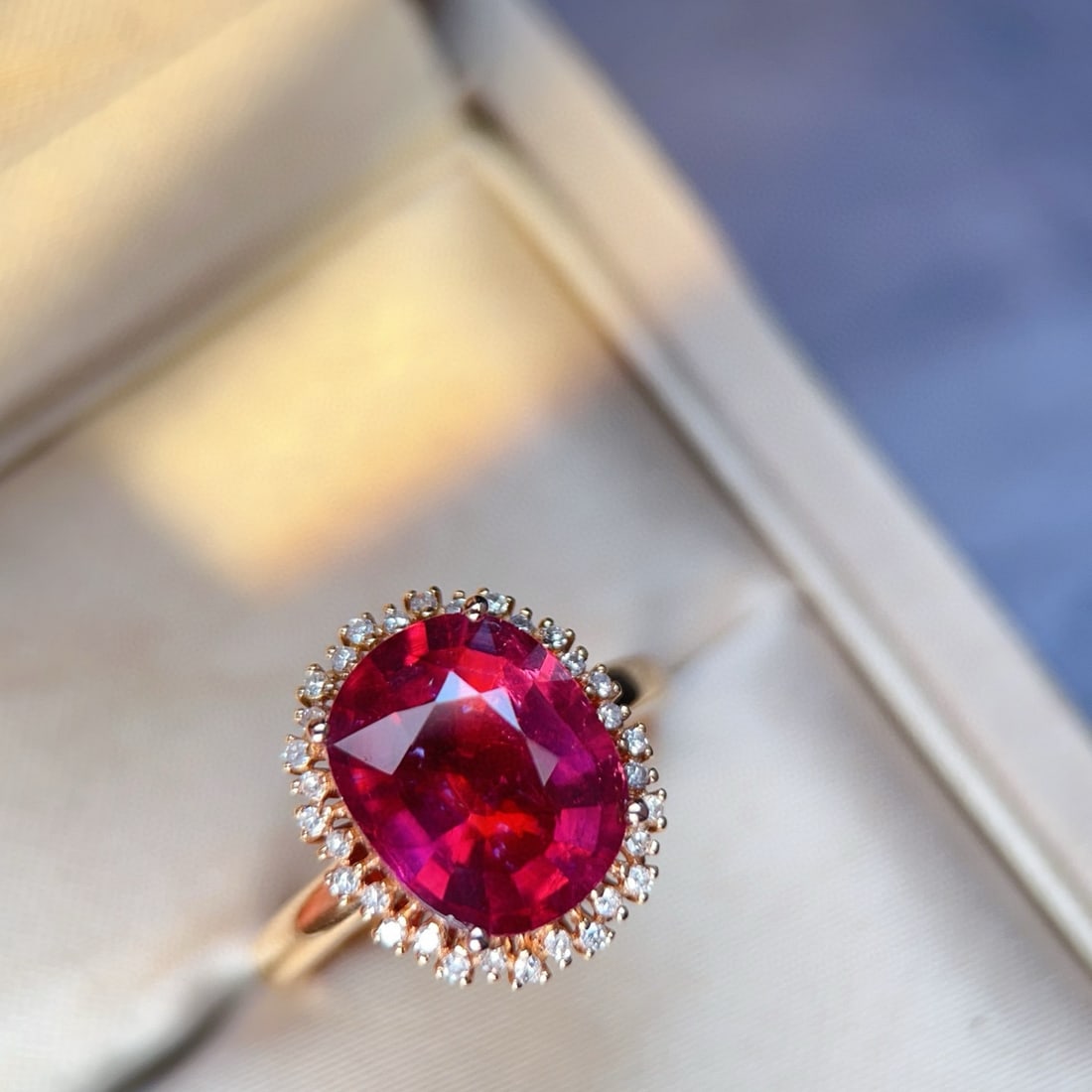 14k Gold 4.61 Ctw Natural Tourmaline & Diamond Ring - 3