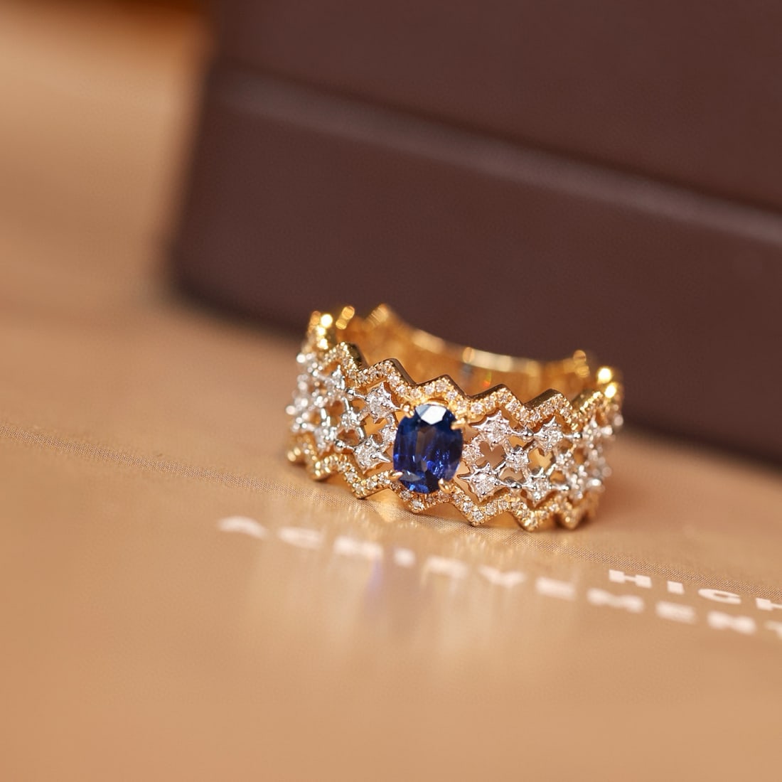 14k Gold 1.05 Ctw Natural Sapphire & Diamond Ring - 8