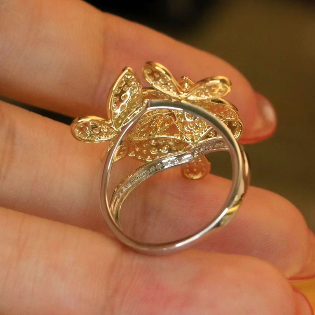 14k Gold 1.2 Ct Natural Color Diamond Ring - 3