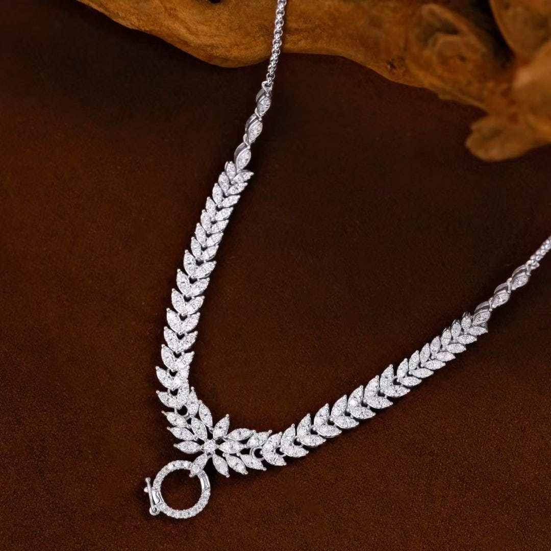 14k Gold 1.5 Ct Natural H Diamond Necklace - 3