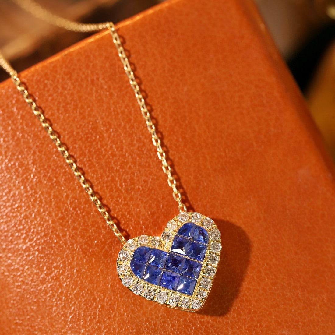 14k Gold 1.04 Ctw Natural Sapphire & Diamond Necklace - 3