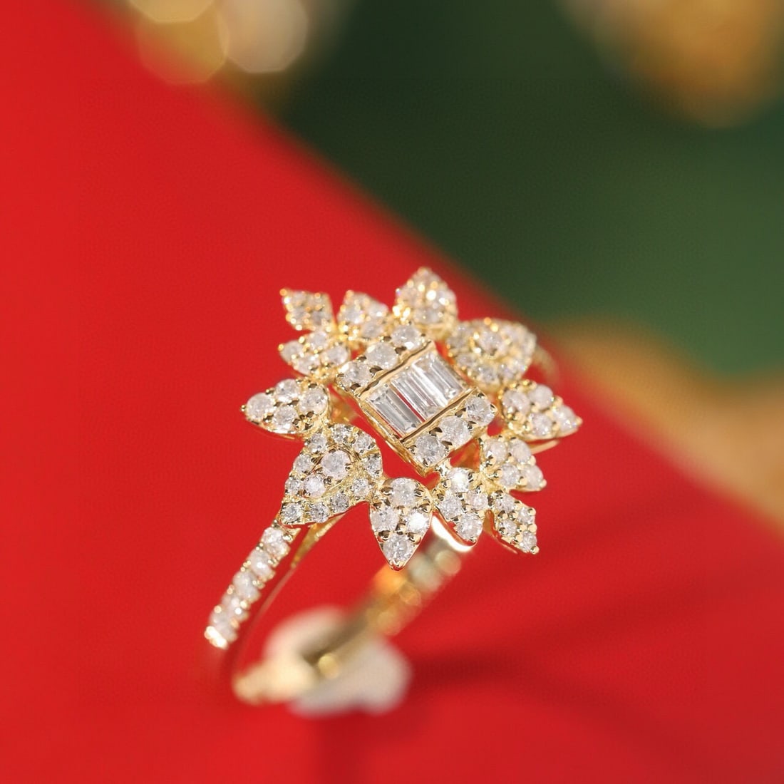 14k Gold 0.5 Ct Natural H Diamond Ring - 7