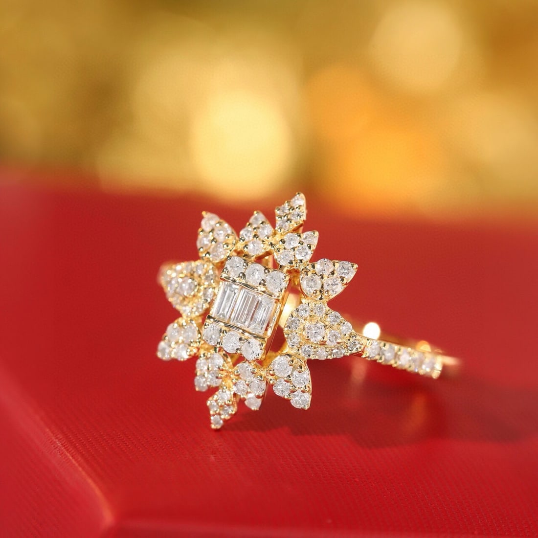 14k Gold 0.5 Ct Natural H Diamond Ring - 8