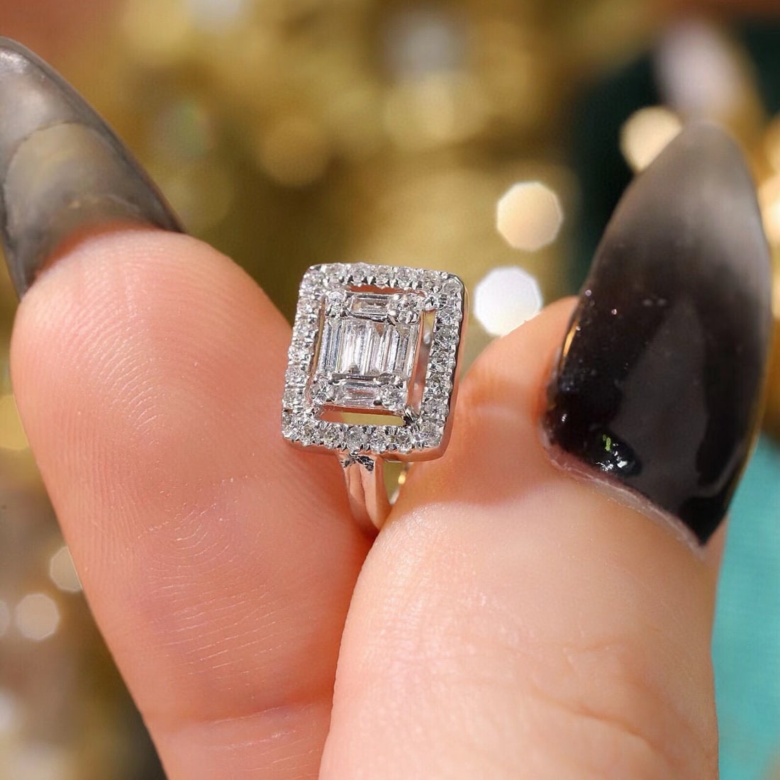 14k Gold 0.6 Ct Natural H Diamond Earrings - 7