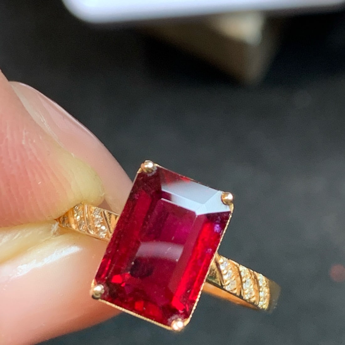 14k Gold 2.59 Ct Natural Tourmaline & Diamond Ring - 3