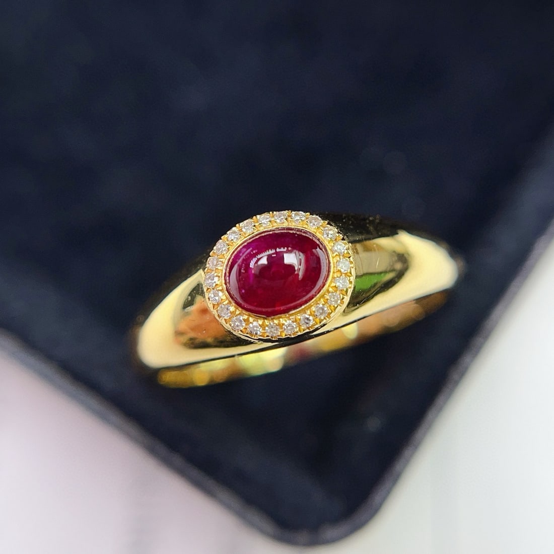 14k Gold 0.80 Ct Natural Ruby & Diamond Ring - 3