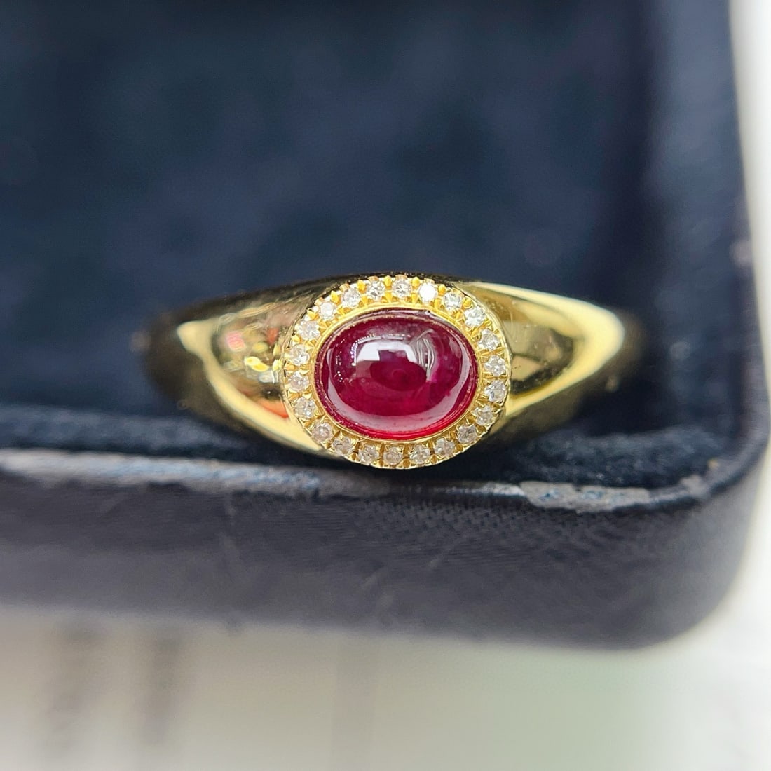 14k Gold 0.80 Ct Natural Ruby & Diamond Ring - 4