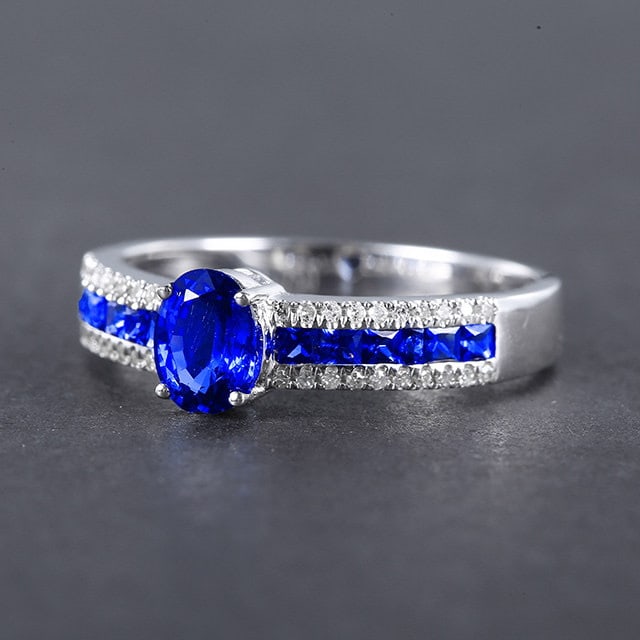 14k Gold 1.31 Ctw Natural Sapphire & Sapphire Ring - 4